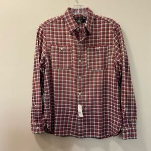 RRL Ladies Multicolor Plaid Long Sleeve Flannel Button Up Shirt Size 1/XS